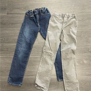 BUNDLE GAP Kids Cream and Gray Jeans Sz 12 Slim